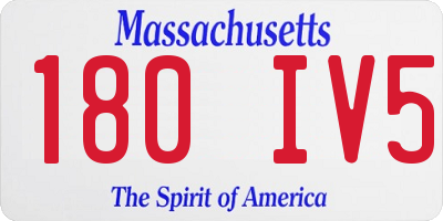 MA license plate 180IV5