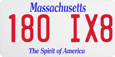 MA license plate 180IX8