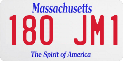 MA license plate 180JM1