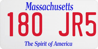 MA license plate 180JR5