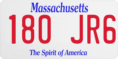 MA license plate 180JR6