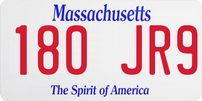 MA license plate 180JR9