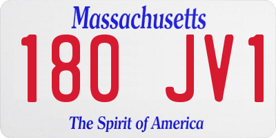 MA license plate 180JV1