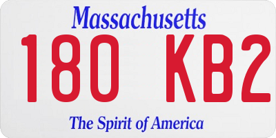 MA license plate 180KB2