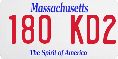 MA license plate 180KD2