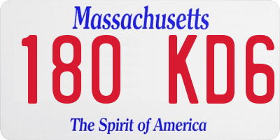 MA license plate 180KD6