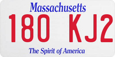 MA license plate 180KJ2