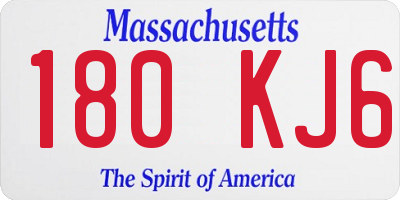 MA license plate 180KJ6