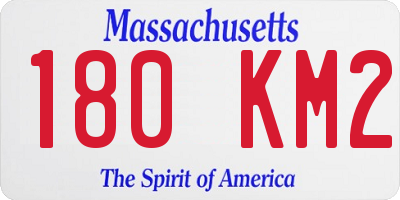 MA license plate 180KM2
