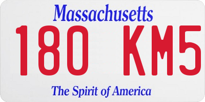 MA license plate 180KM5