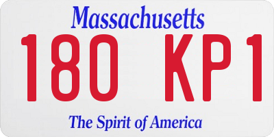 MA license plate 180KP1