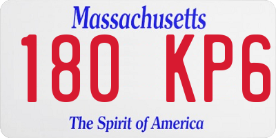 MA license plate 180KP6