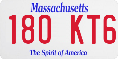 MA license plate 180KT6