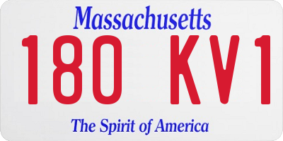 MA license plate 180KV1