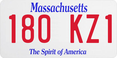 MA license plate 180KZ1