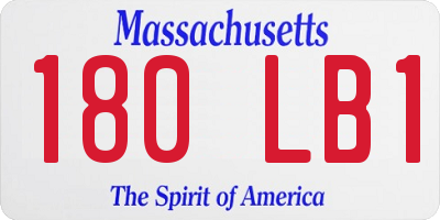 MA license plate 180LB1
