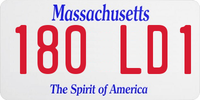 MA license plate 180LD1
