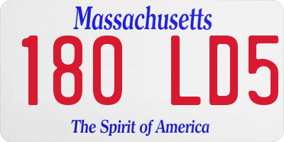 MA license plate 180LD5