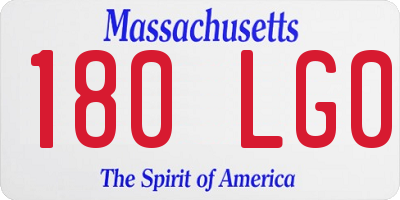 MA license plate 180LG0