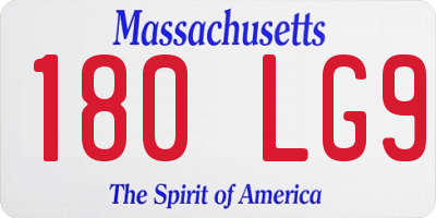 MA license plate 180LG9