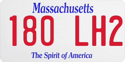 MA license plate 180LH2