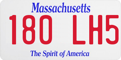 MA license plate 180LH5