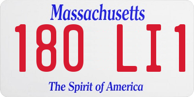 MA license plate 180LI1