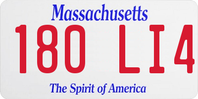 MA license plate 180LI4