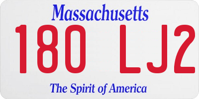 MA license plate 180LJ2