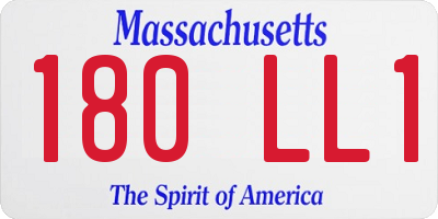 MA license plate 180LL1