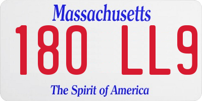 MA license plate 180LL9