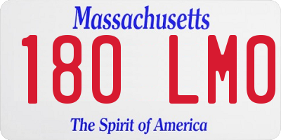 MA license plate 180LM0