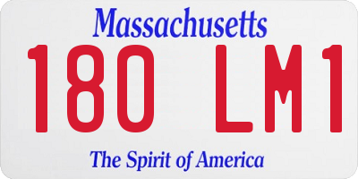 MA license plate 180LM1