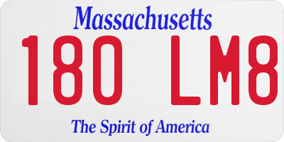 MA license plate 180LM8