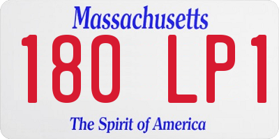 MA license plate 180LP1