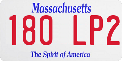 MA license plate 180LP2
