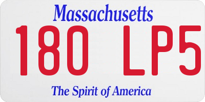 MA license plate 180LP5