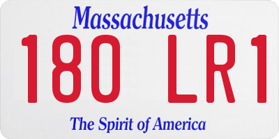MA license plate 180LR1