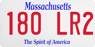 MA license plate 180LR2