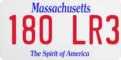 MA license plate 180LR3