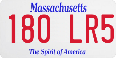 MA license plate 180LR5