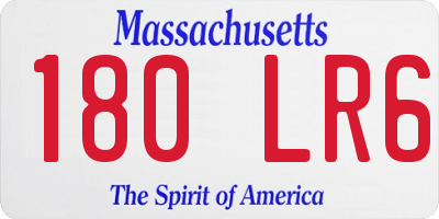 MA license plate 180LR6