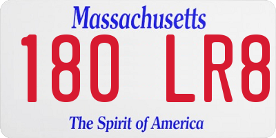 MA license plate 180LR8