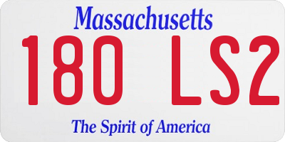 MA license plate 180LS2