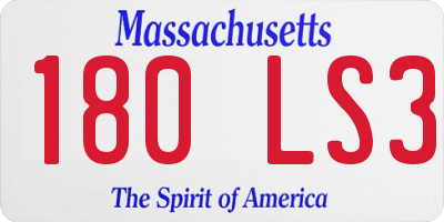 MA license plate 180LS3