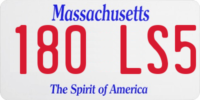 MA license plate 180LS5