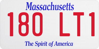 MA license plate 180LT1