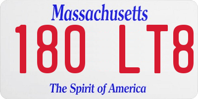 MA license plate 180LT8