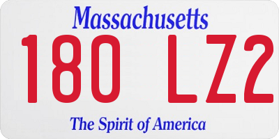 MA license plate 180LZ2