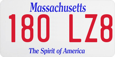 MA license plate 180LZ8